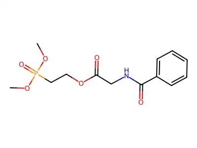 Glycine, N-benzoyl-, 2-(dimethoxyphosphinyl)ethyl ester structure