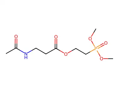 beta-Alanine, N-acetyl-, 2-(dimethoxyphosphinyl)ethyl ester structure