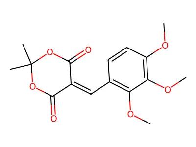2,2-Dimethyl-5-(2,3,4-trimethoxybenzylidene)-1,3-dioxane-4,6-dione structure