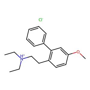 2-Biphenylethylamine, N,N-diethyl-5-methoxy-, hydrochloride structure