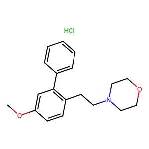Morpholine, 4-(4-methoxy-2-phenylphenethyl)-, hydrochloride structure