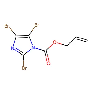 Prop-2-enyl 2,4,5-tribromoimidazole-1-carboxylate structure