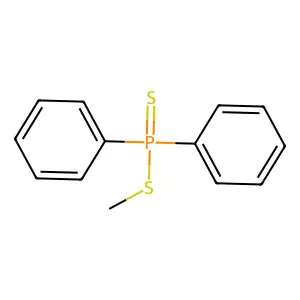 Phosphinodithioic acid, diphenyl-, methyl ester structure