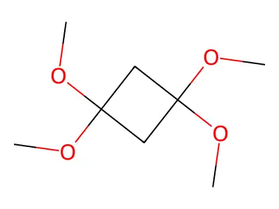 1,1,3,3-Tetramethoxycyclobutane structure