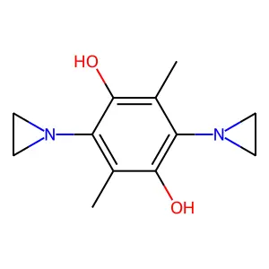 3,6-Dimethyl-2,5-diaziridinylhydroquinone structure