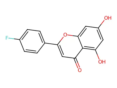 2-(4-Fluorophenyl)-5,7-dihydroxy-4H-1-benzopyran-4-one structure