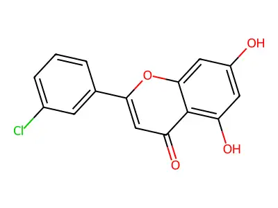 2-(3-Chlorophenyl)-5,7-dihydroxy-4H-chromen-4-one structure