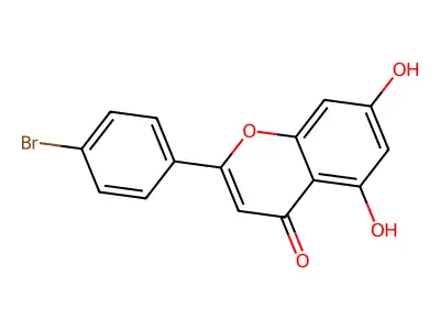 2-(4-Bromophenyl)-5,7-dihydroxy-4H-chromen-4-one structure