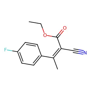 Ethyl 2-cyano-3-(4-fluorophenyl)but-2-enoate structure