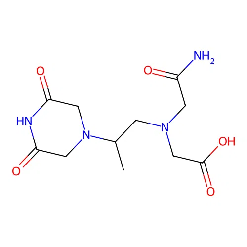 N-[2-(3,5-Dioxopiperazino)propyl]-N-(2-amino-2-oxoethyl)glycine structure