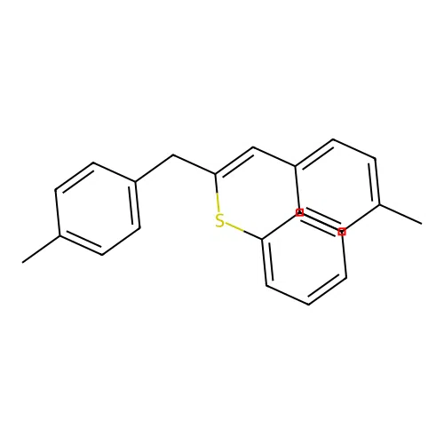 1-Methyl-4-[3-(4-methylphenyl)-2-(phenylsulfanyl)prop-2-en-1-yl]benzene structure