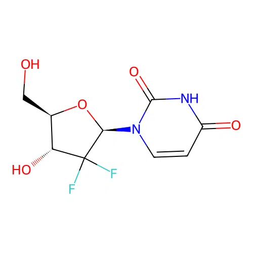 2',2'-Difluorodeoxyuridine structure