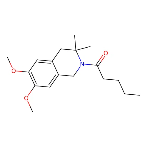 1-(6,7-dimethoxy-3,3-dimethyl-3,4-dihydroisoquinolin-2(1H)-yl)pentan-1-one structure