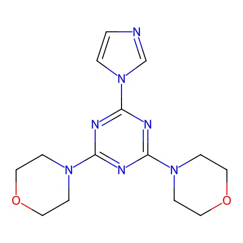 2-(1-Imidazolyl)-4,6-dimorpholino-1,3,5-triazine structure