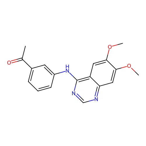 1-[3-[(6,7-Dimethoxy-4-quinazolinyl)amino]phenyl]ethanone structure