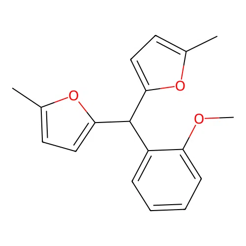 (2-Methoxyphenyl)bis(5-methylfur-2-yl)-methane structure
