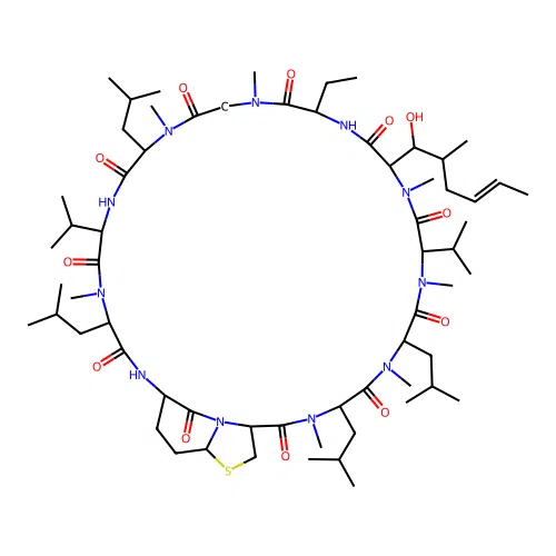 Tricyclic cyclosporin A structure
