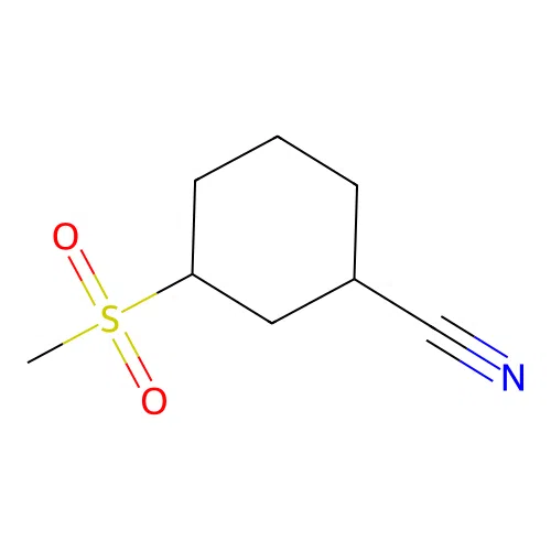 3-Methylsulfonylcyclohexane-1-carbonitrile structure