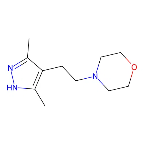4-[2-(3,5-dimethyl-1H-pyrazol-4-yl)ethyl]morpholine structure