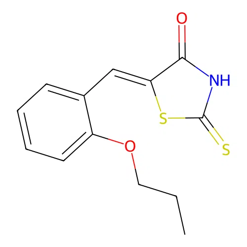 5-[(2-Propoxyphenyl)methylidene]-2-sulfanylidene-1,3-thiazolidin-4-one structure