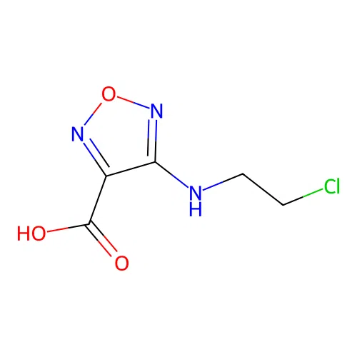 4-((2-Chloroethyl)amino)-1,2,5-oxadiazole-3-carboxylic acid structure