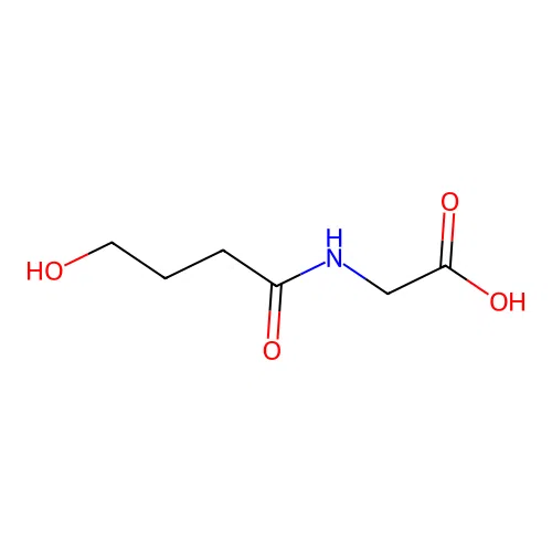 Hydroxybutyrylglycine structure