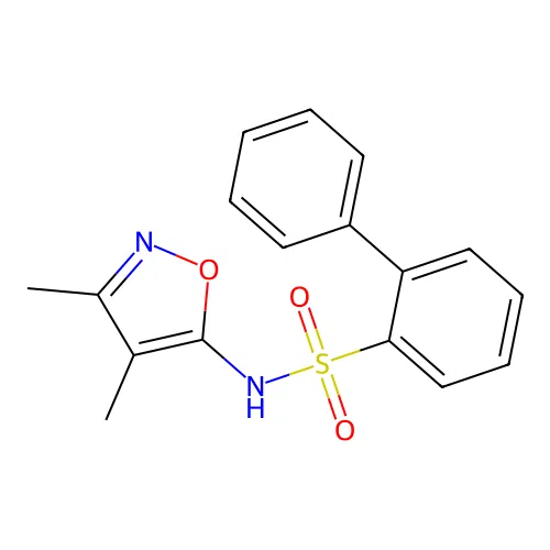 N-(3,4-dimethyl-1,2-oxazol-5-yl)-2-phenylbenzenesulfonamide structure