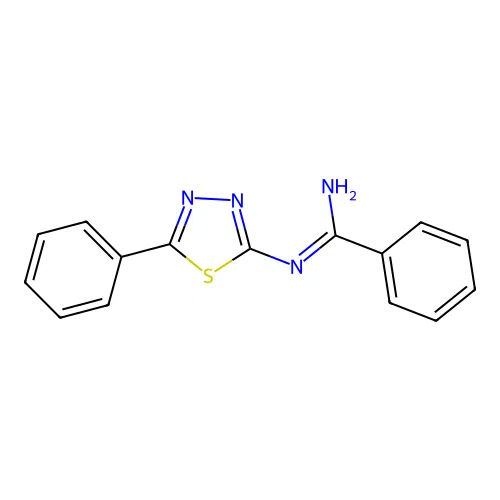 N-(5-Phenyl-1,3,4-thiadiazol-2(3H)-ylidene)benzenecarboximidamide structure