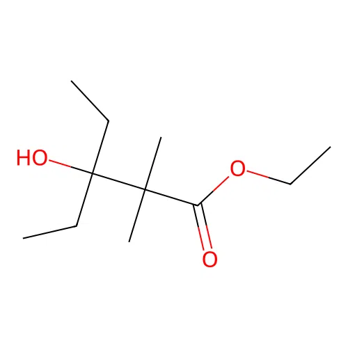 Ethyl 2,2-dimethyl-3-ethyl-3-hydroxypentanoate structure