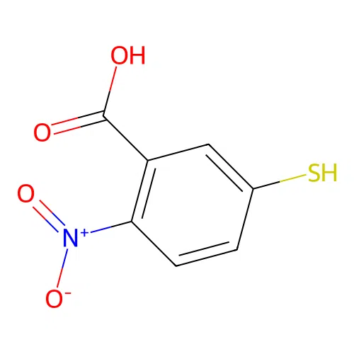 2-Nitro-5-sulfanylbenzoic acid structure