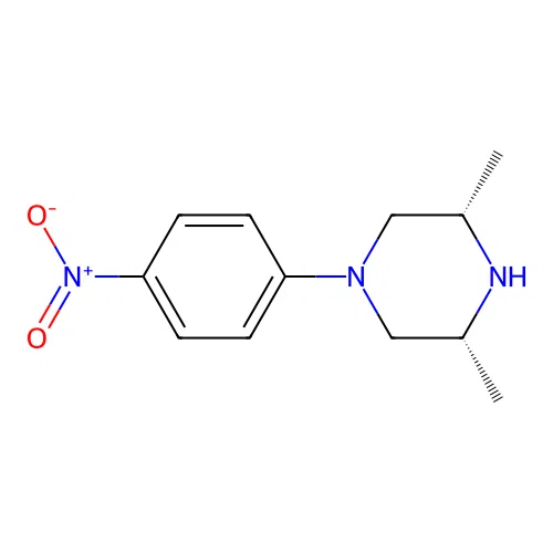 cis-3,5-Dimethyl-1-(4-nitrophenyl)piperazine structure