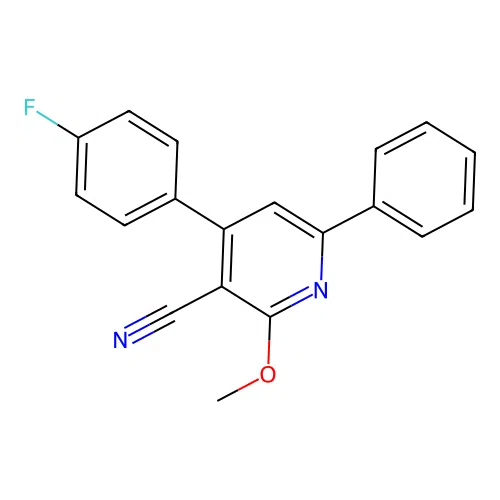 4-(4-Fluorophenyl)-2-methoxy-6-phenylpyridine-3-carbonitrile structure
