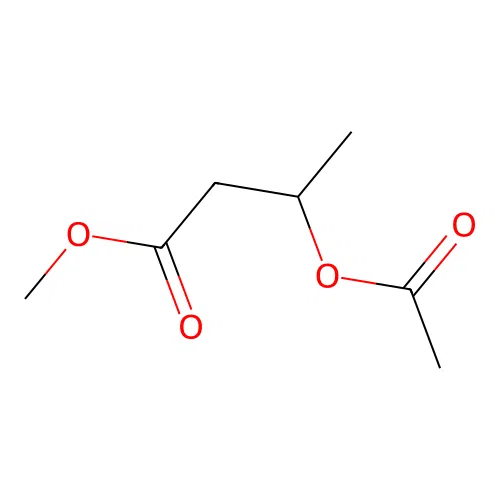 Methyl butanoate, 3-acetoxy structure
