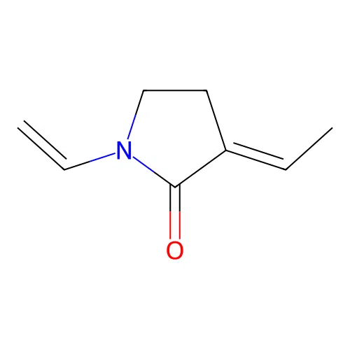 (3E)-1-ethenyl-3-ethylidenepyrrolidin-2-one structure