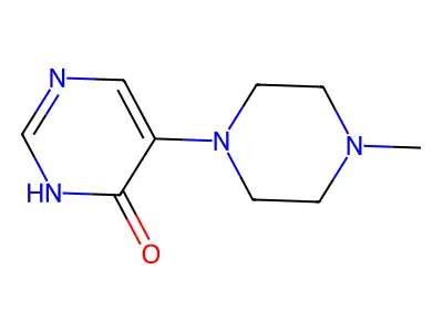 4(1H)-Pyrimidinone, 5-(4-methyl-1-piperazinyl)- structure