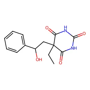 Barbituric acid, 5-ethyl-5-(beta-hydroxyphenethyl)- structure