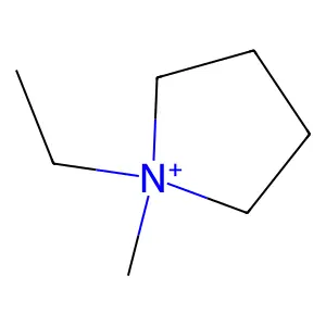 1-Ethyl-1-methylpyrrolidinium structure