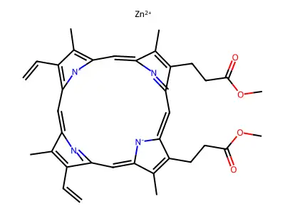 Zn (II) Protoporphyrin IX dimethyl ester structure