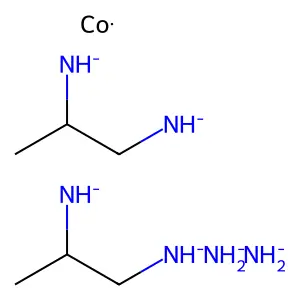 Azanide;bis(1-azanidylpropan-2-ylazanide);cobalt structure