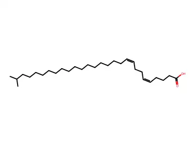 27-Methyloctacosa-5,9-dienoic acid structure