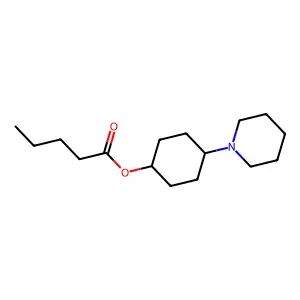 Pentanoic acid, 4-(1-piperidinyl)cyclohexyl ester structure