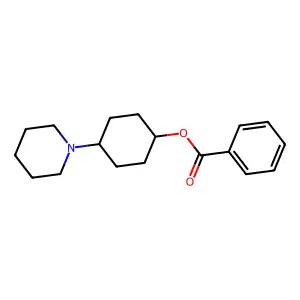 Cyclohexanol, 4-piperidino-, benzoate (ester) structure