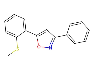 Methyl 2-(3-phenyl-5-isoxazolyl)phenyl sulfide structure