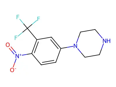 1-[4-Nitro-3-(trifluoromethyl)phenyl]piperazine structure