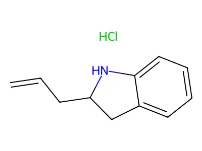 2-Allyl-2,3-dihydro-1H-indole hydrochloride structure