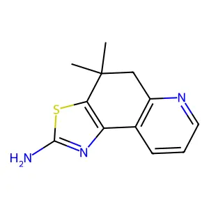 4,5-Dihydro-4,4-dimethylthiazolo(4,5-f)quinolin-2-amine structure