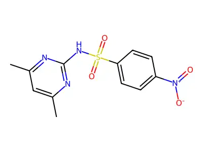 N-(4,6-Dimethyl-2-pyrimidinyl)-4-nitrobenzenesulfonamide structure