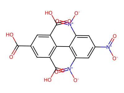 2,4,6-Trinitro-2',4',6'-tricarboxybiphenyl structure