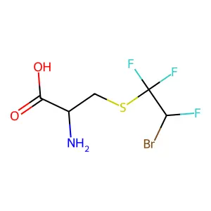 S-(2-Bromo-1,1,2-trifluoroethyl)-L-cysteine structure