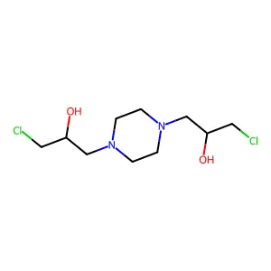 1-Chloro-3-[4-(3-chloro-2-hydroxypropyl)piperazin-1-yl]propan-2-ol structure